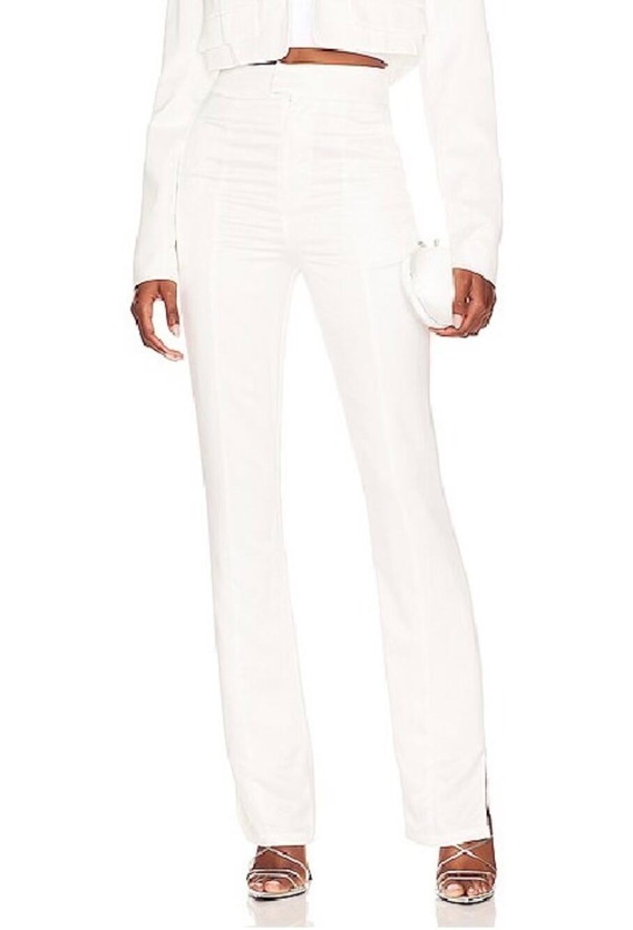 Lovers and Friends White Troy Split Hem Pants - XXS career
